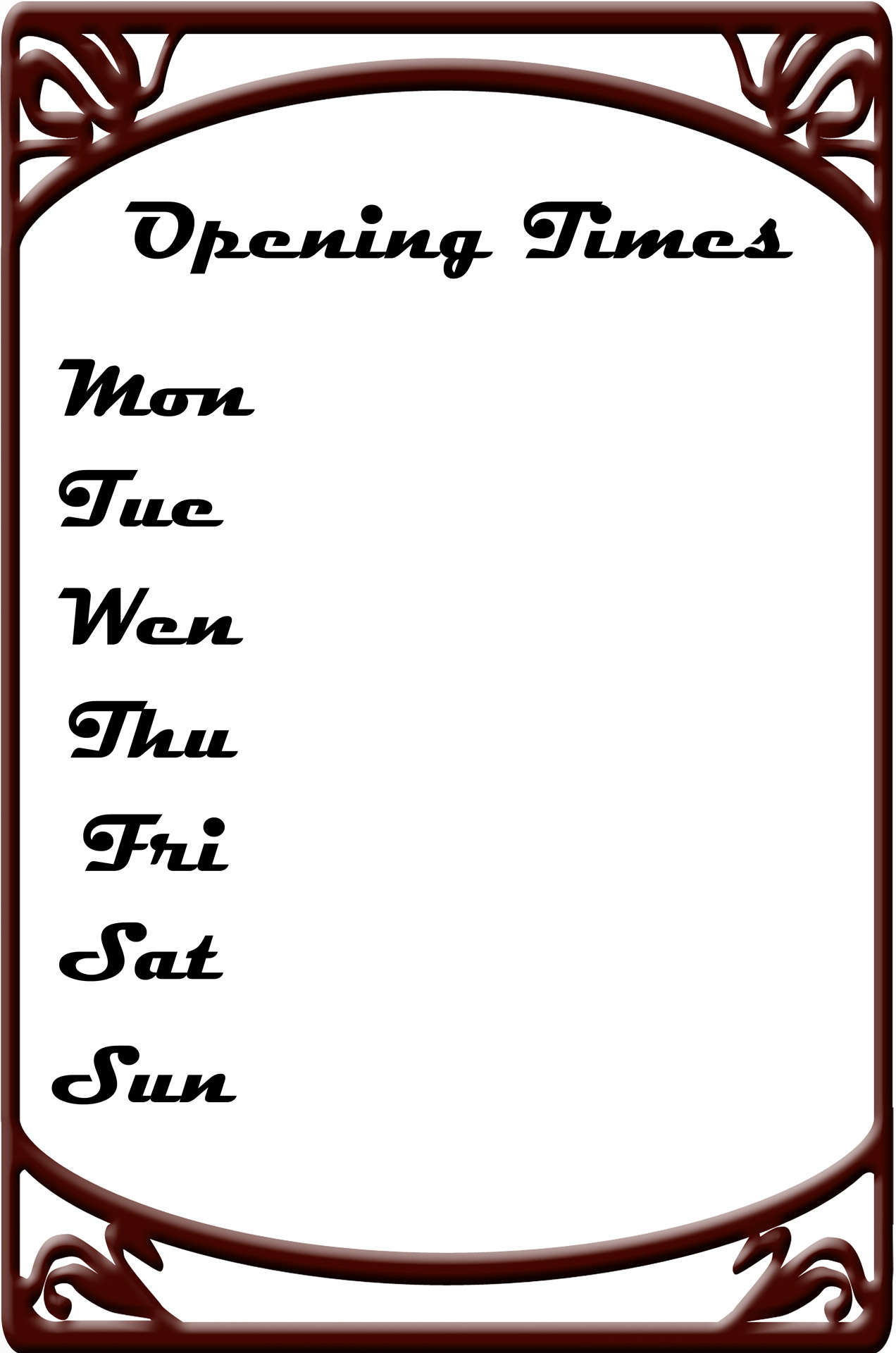 Opening Times Free Stock Photo Public Domain Pictures