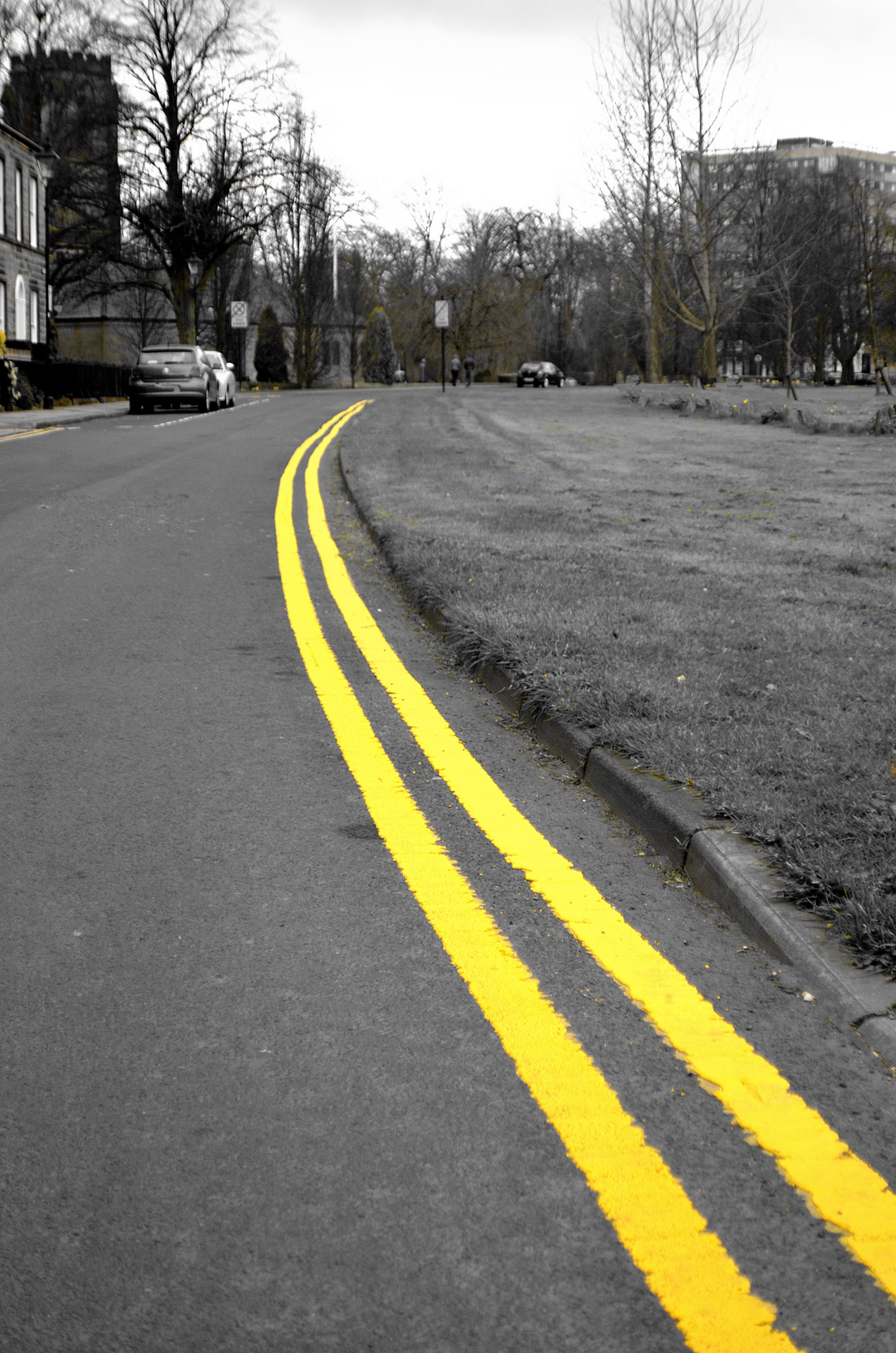 Yellow Lines On The Road Free Stock Photo Public Domain Pictures