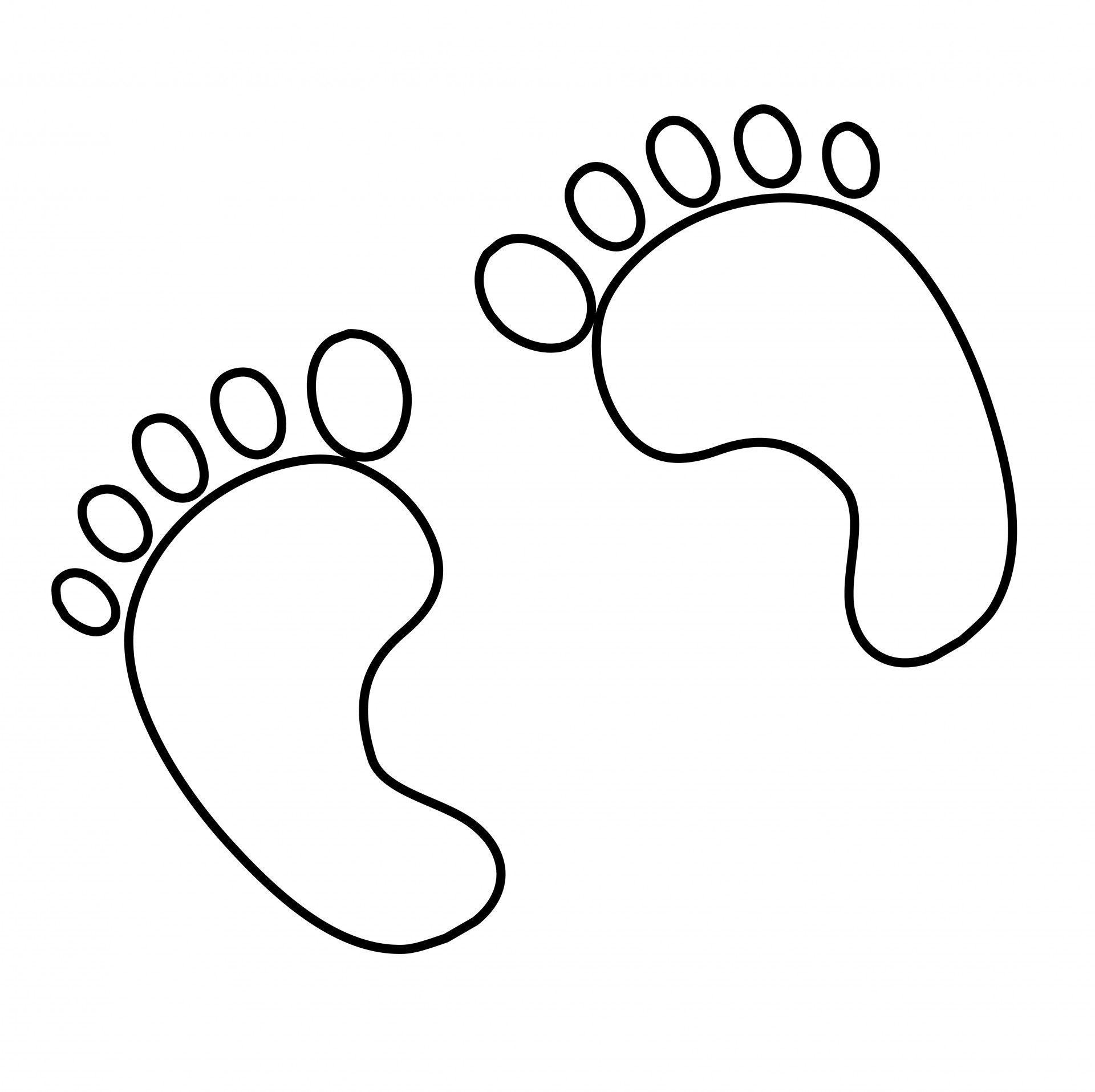 Footprints Outline Clipart Free Stock Photo - Public ...