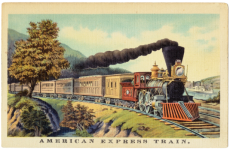 Vintage Steam Train Art