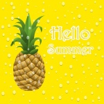 Pineapple Fruit Summer Poster