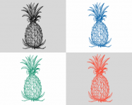 Square Pineapple Design
