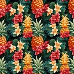 Pineapple Seamless Pattern
