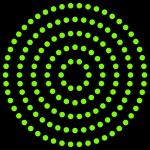 Green Circles Concentric Pattern