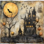 Halloween Haunted Mansion Art