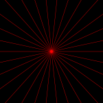 Red Concentric Sunburst Rays