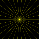 Yellow Concentric Sunburst Rays