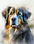 Animal Portrait, Bernese Mountain Dog