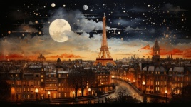 Paris At Night Background