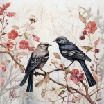 Bird On Branch Art Print