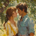 1960 Romantic Couple Art Print