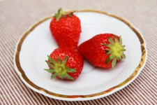 Strawberries On Plate