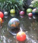 Floating Balls In Japanese Pond