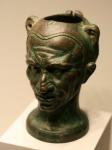 Bronze Cup With Face Of A Man