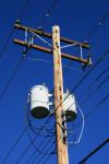 Power Pole With Transformers