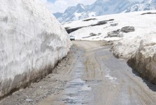 Mud Road Through Snow