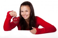 Woman With Red Apple