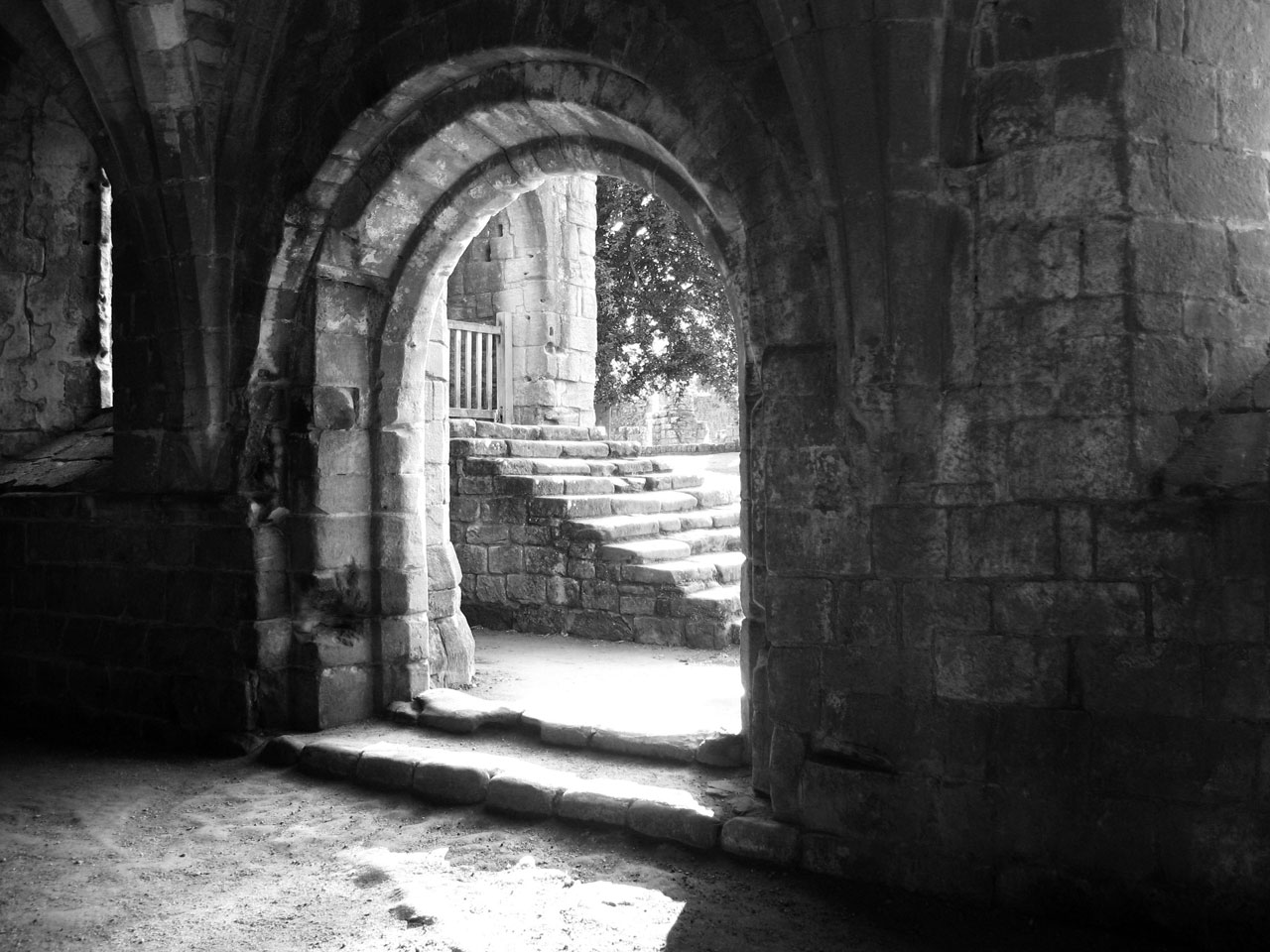 Stone stairs in Fountains Abbey