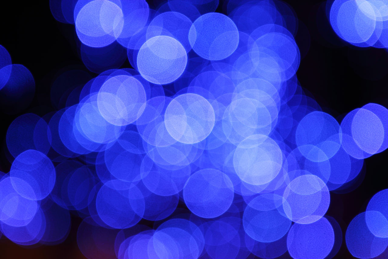 Blurred blue lights