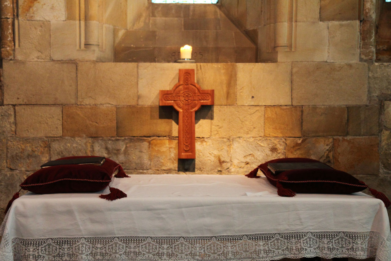 small cross and altar