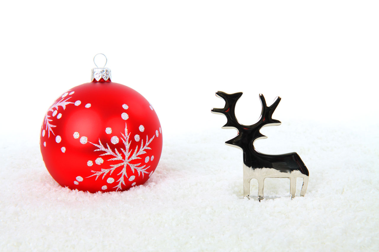 Reindeer And Christmas Ball