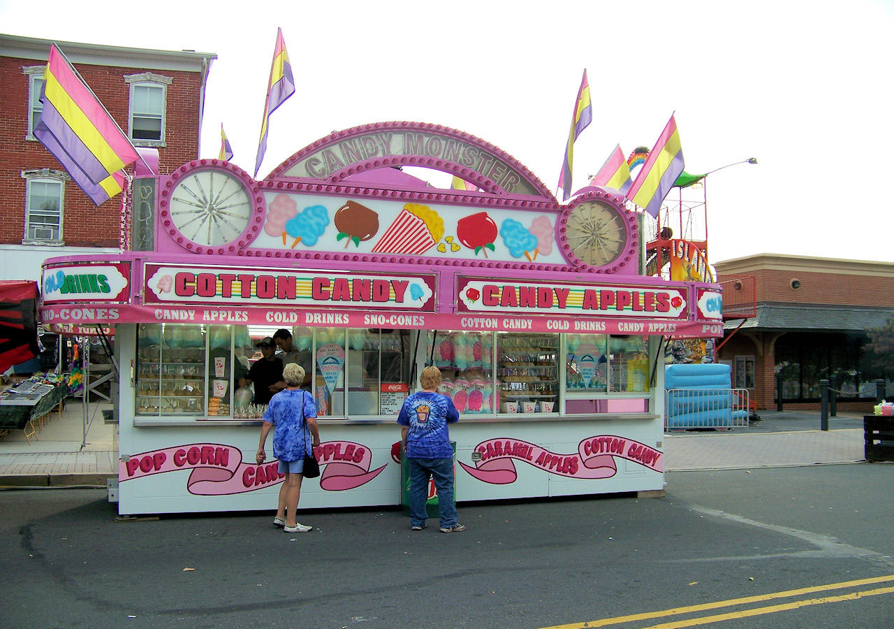 Picture taken at the annual Ephrata, PA fair of a cotton candy stand