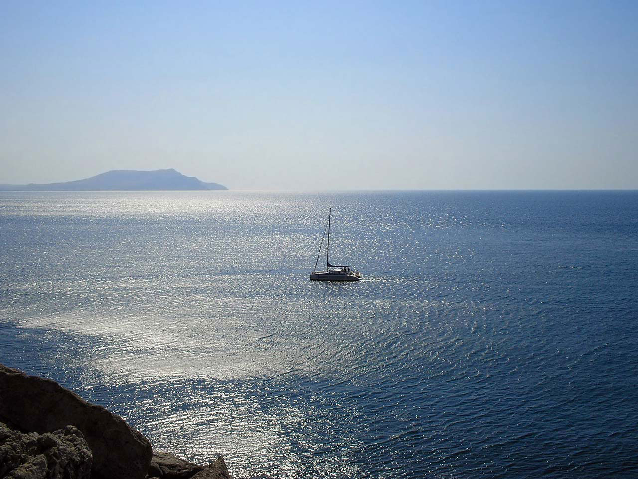 Sailboat in Black sea