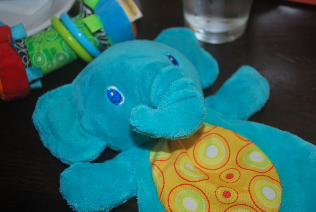 A small stuffed elephant  toy