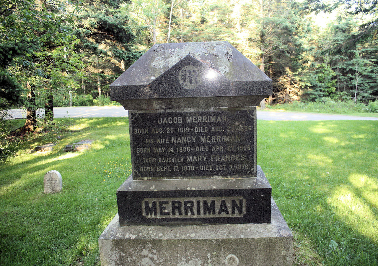 Picture taken in Maine of old headstone from the late 1800's and early 1900's