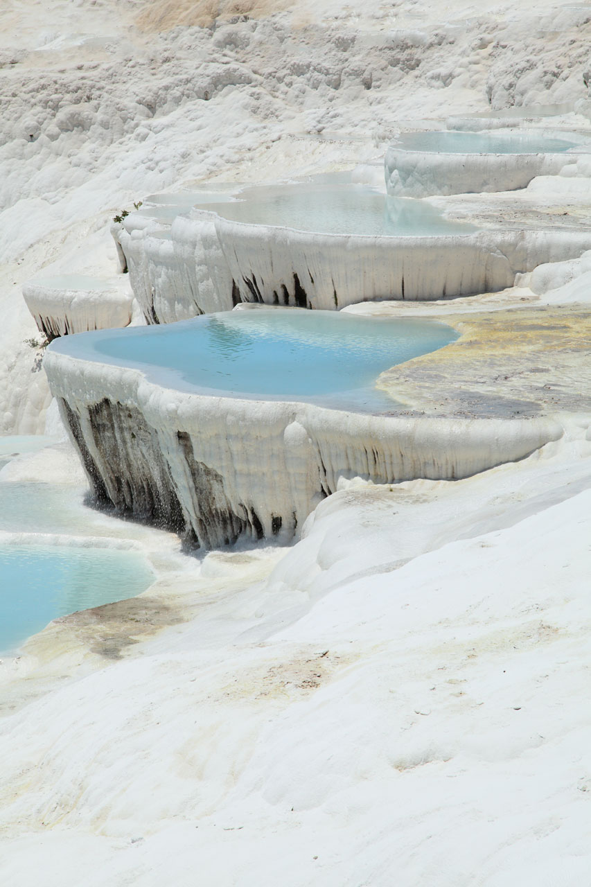 pools made with calcium rich water in Pamukkale - Turkey