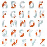Alphabet Letters Colorful Stripes