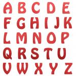 Alphabet Letters Red Leather