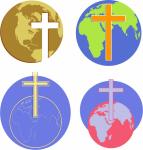 Cross Globe Icons