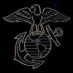 Etching Of Marine Symbol