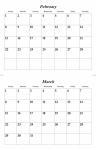 Feb Mar 2015 Calendar Template