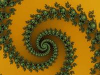 Green Fractal Spiral.