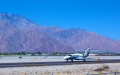 Private Jet On Desert Runway
