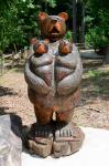Sculpture Of Wooden Bear