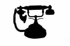 Silhouette Of Antique Telephone
