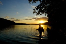 Silhouette Of Fisherman