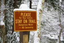 Trail Warning Sign