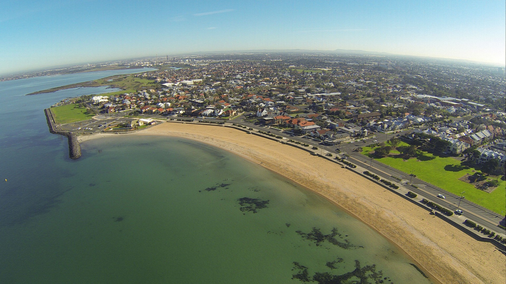 Aerial Beach Scene Australia