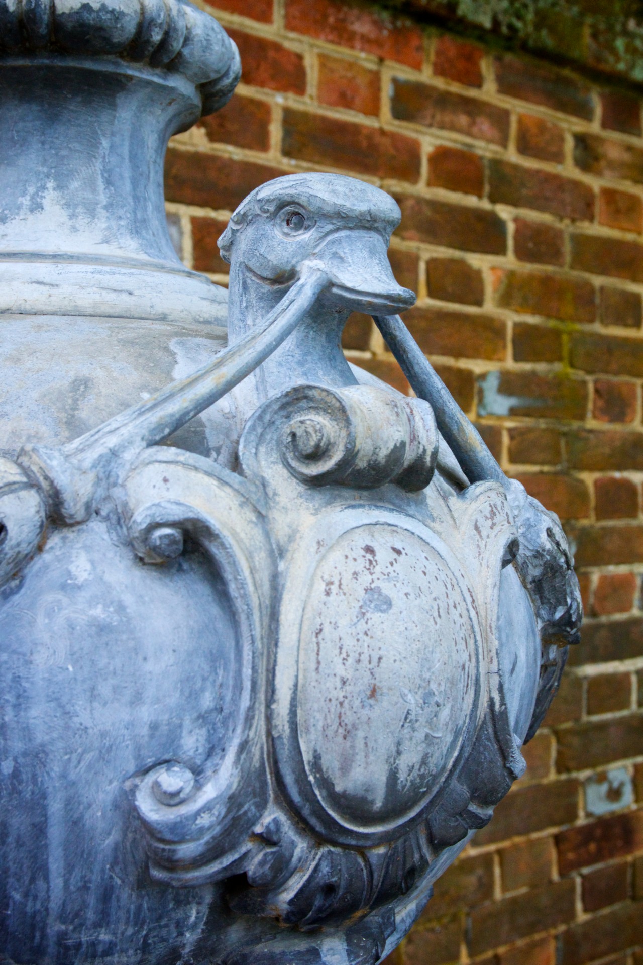 Duck Decor On Antique Vase