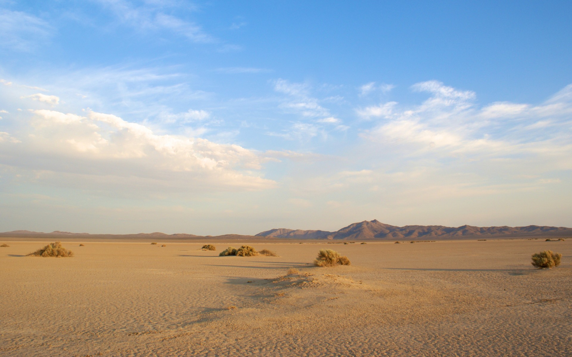 Empty Dry Lakebed In Mojave