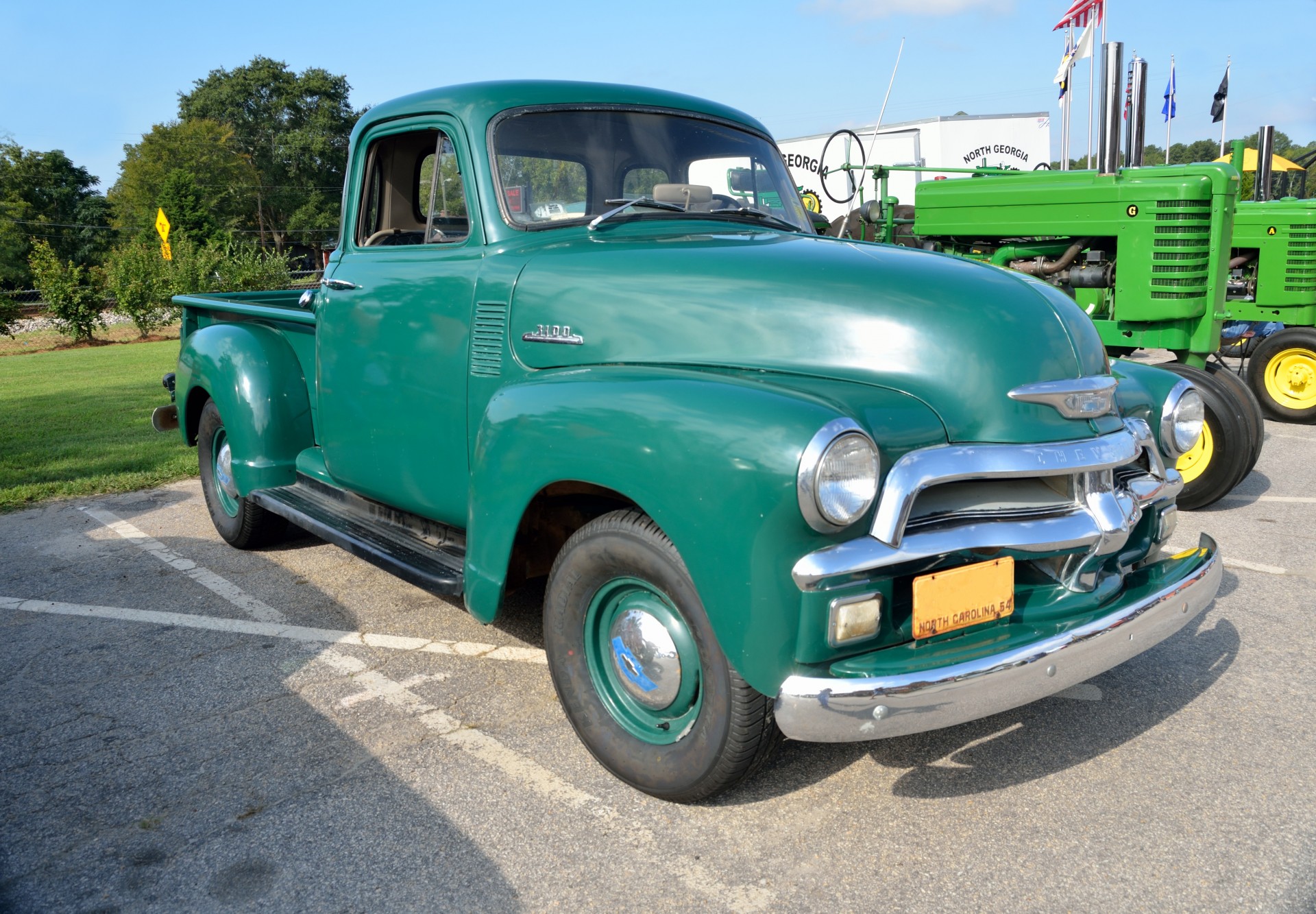 Old green Chevy Truck