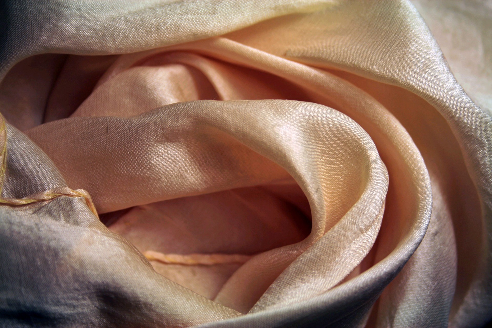 Silk Scarf With Pink Tints