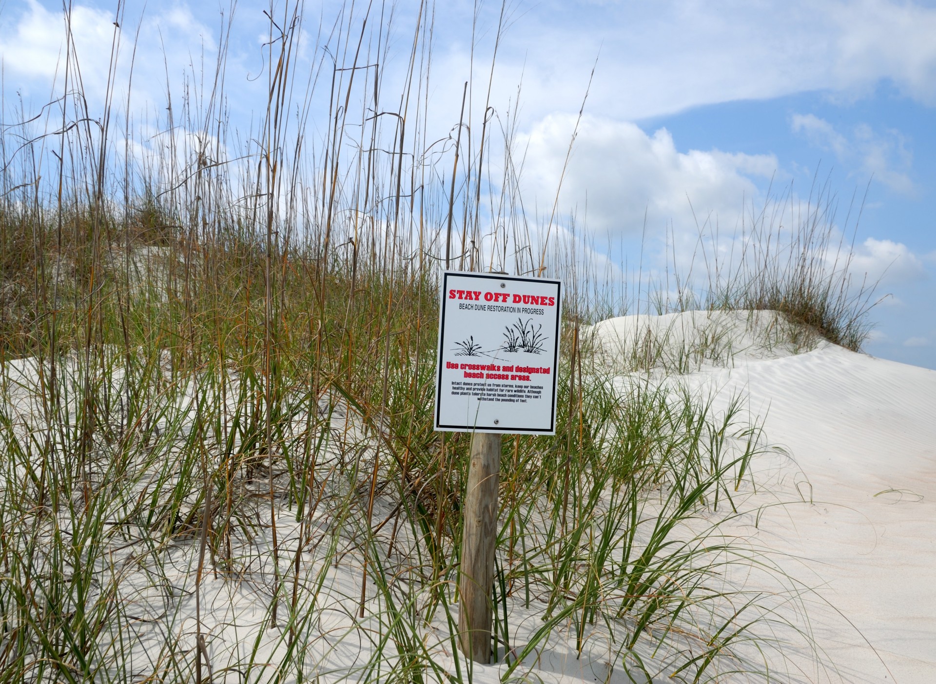 Stay Off Sand Dunes Sign