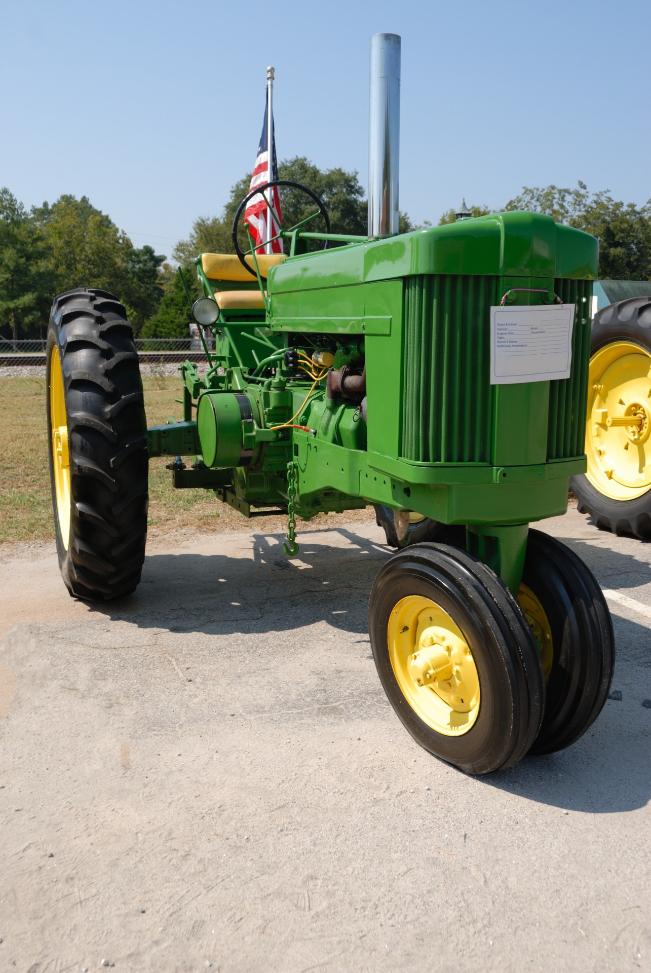 Vintage green tractor at show in Georgia, USA