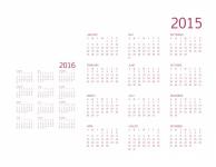 2015/16 Calendar In Cranberry