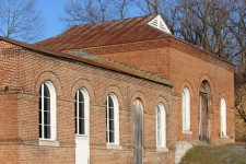 Antique Brick Building With Arches
